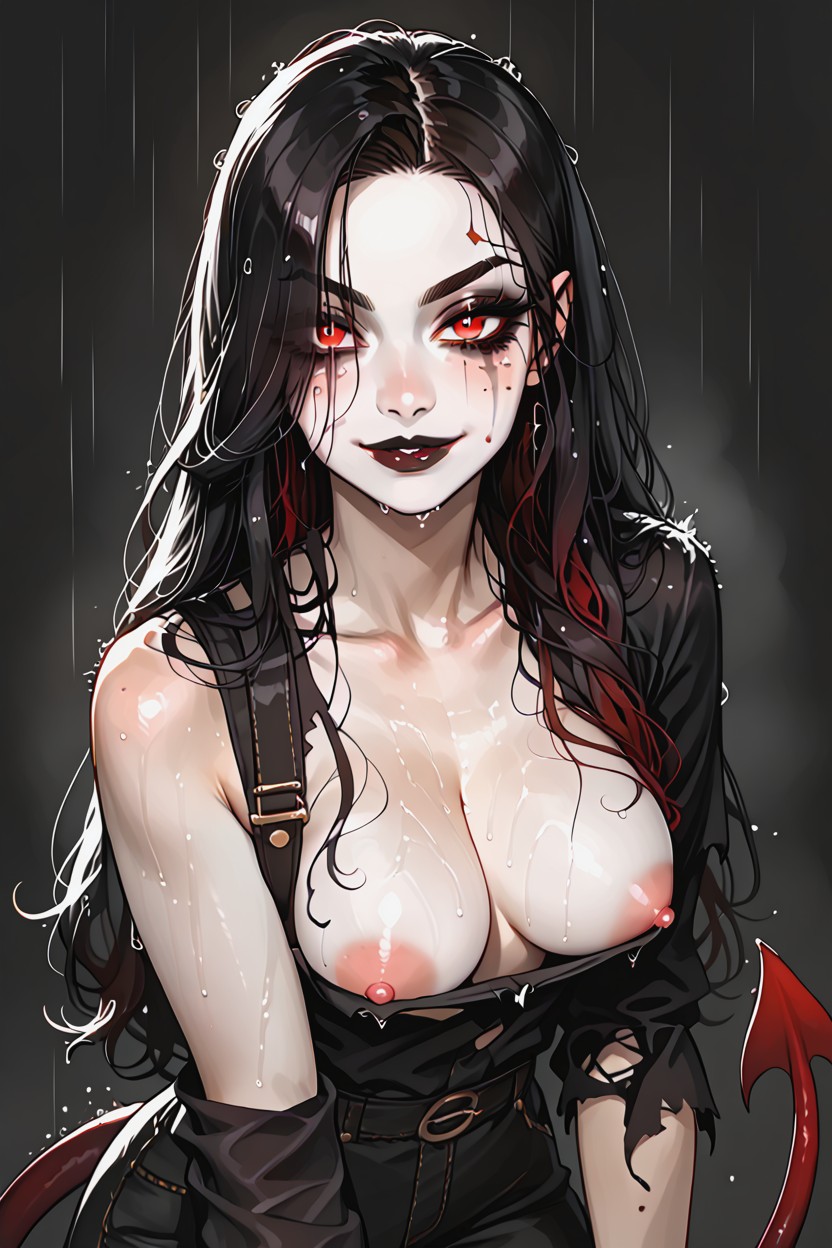 Les Yeux Rouges, Demonic Red Eyes, Grand Angle Porno IA Hentai