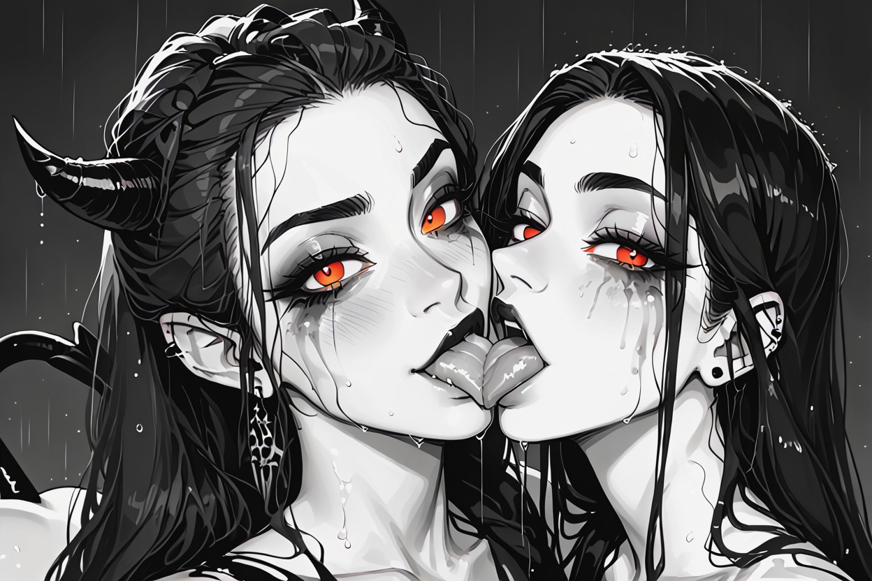 Vêtements Déchirés, Cils Longs, Demonic Tail Porno IA Hentai