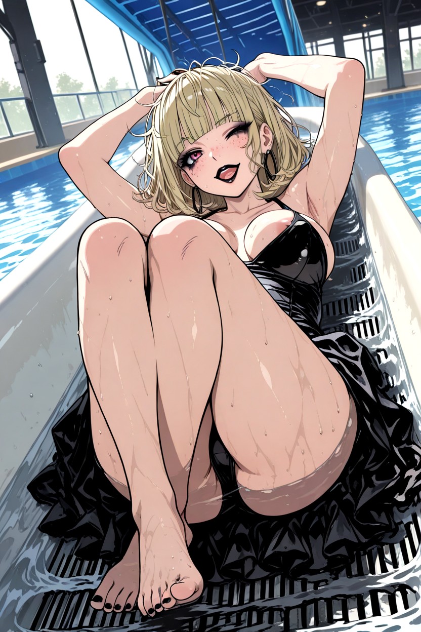 Culo Redondeado, Bokeh, Water Park In Background Hentai IA