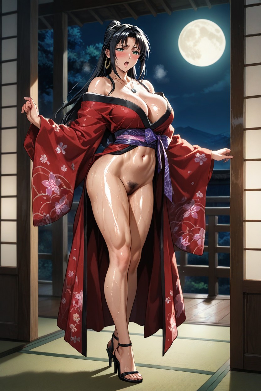 Woman Man, Snatched Waist, Rounded Breast Hentai AI Porn