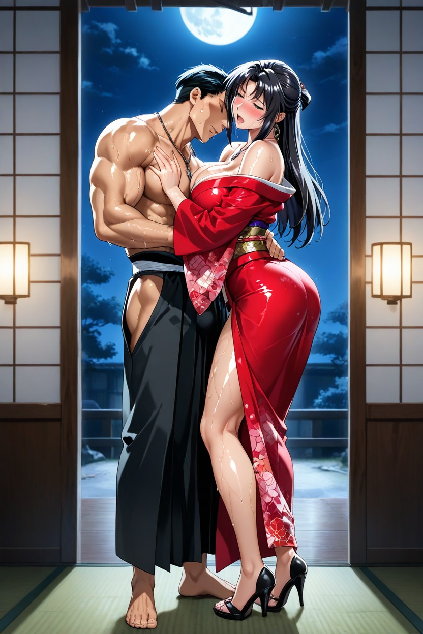 Side View, Long Length, Standing Hentai AI Porn
