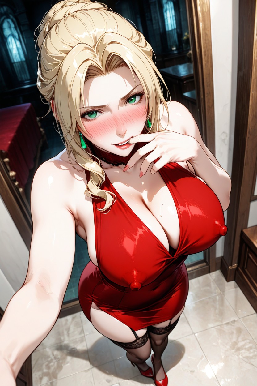 Touching Her Face, Natural Breasts, 25+ 헨타이 AI 포르노