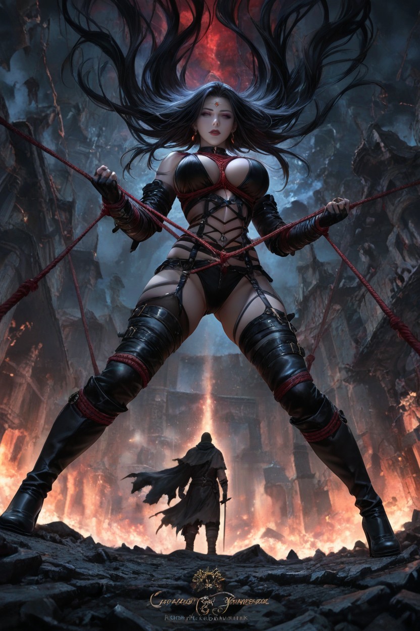 Dominant, Hyper-detailed, Surreal Scale Contrast Porno IA Hentai