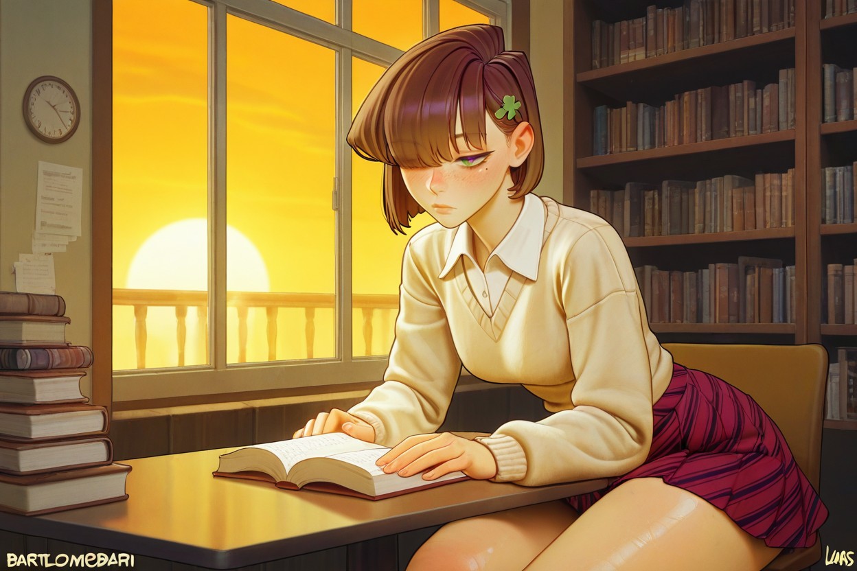 Rim Lighting, Beige Wool Sweater, Bobcut Porno IA Hentai