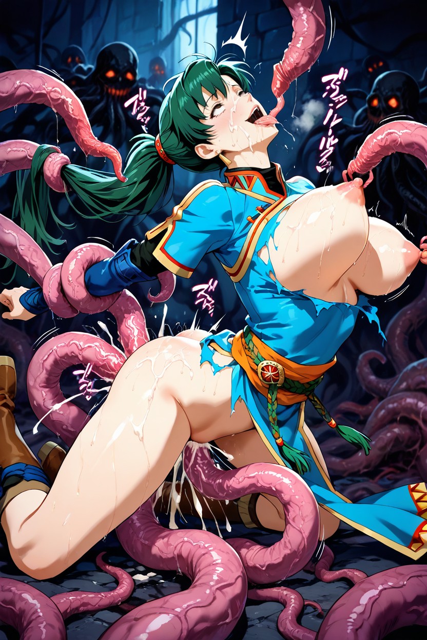 Orgy, Double Penetration, Blue Sleeves Hentai IA