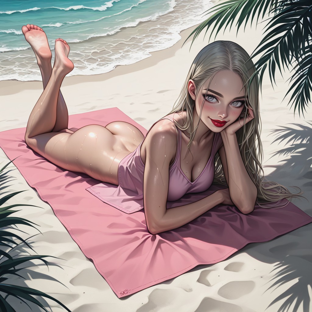 Beach, Photorealistic, Skinnyleg Porno IA Hentai
