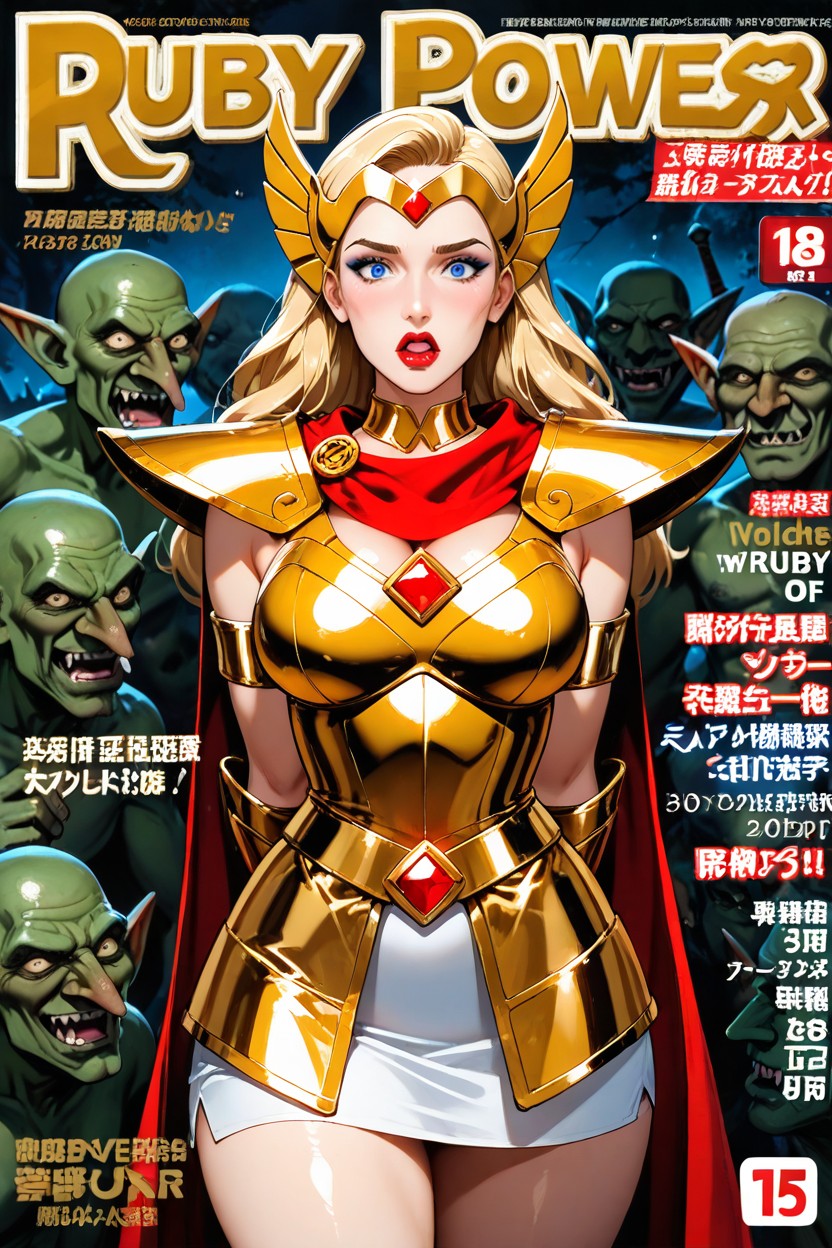 Red Cape, Golden Armbands, Golden Hentai IA