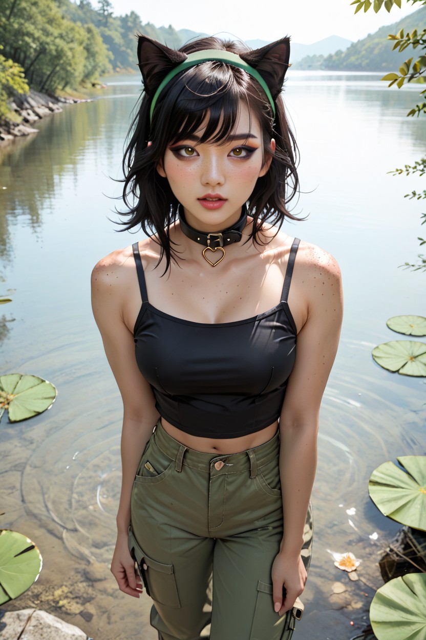Dark Eye Makeup, Smooth Skin, Horny Hentai AI Porn