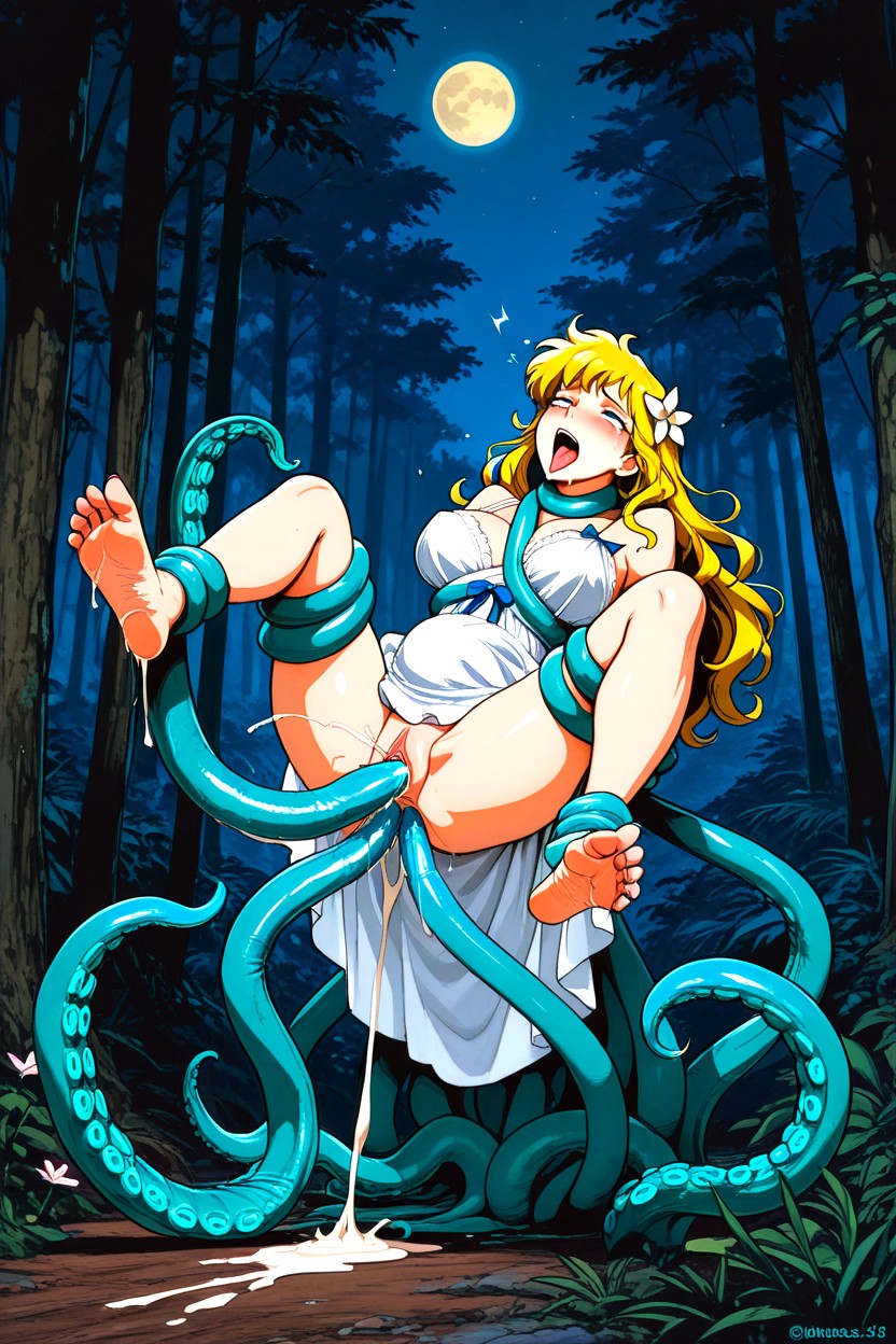 Exposed Soles, Impossibly Big Tentacles, Cum Puddle Hentai IA