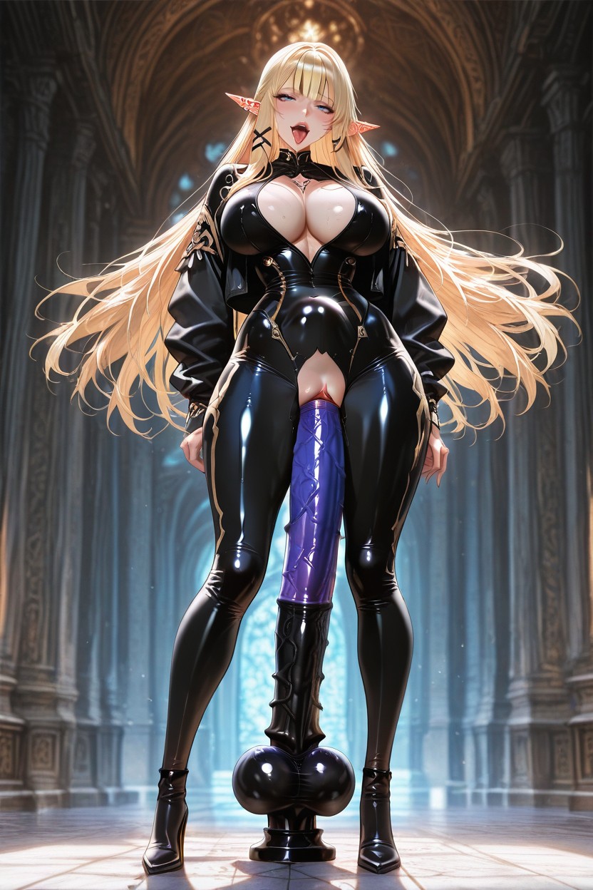 Dildo On The Ground, Beautiful And Alluring, Super Long Dildo Hentai AI Porn