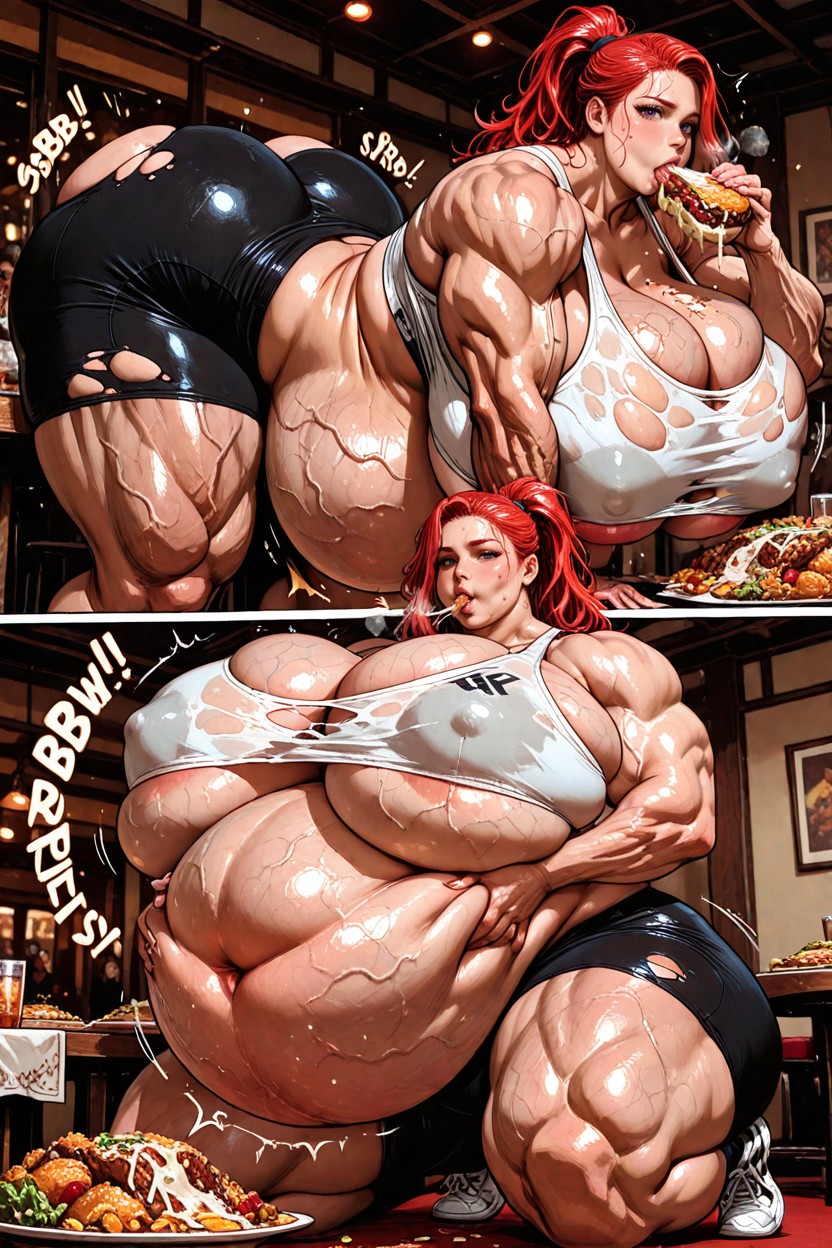 Grabbing Belly Fat, Ripped Clothes, Escote Hentai IA