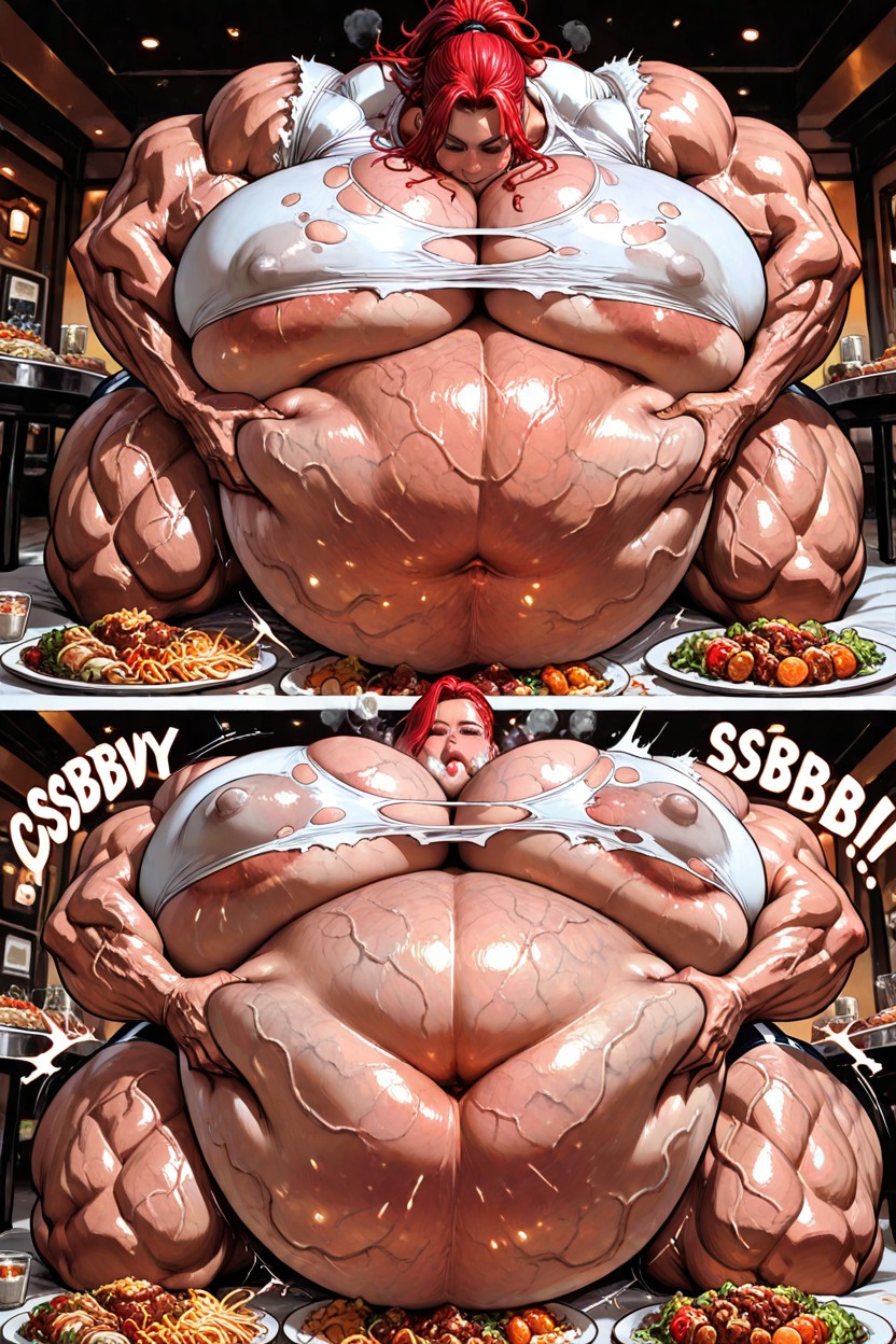 Huge Fat Belly, Hyper Breast Expansion, Breast Inflation Hentai AI Porn