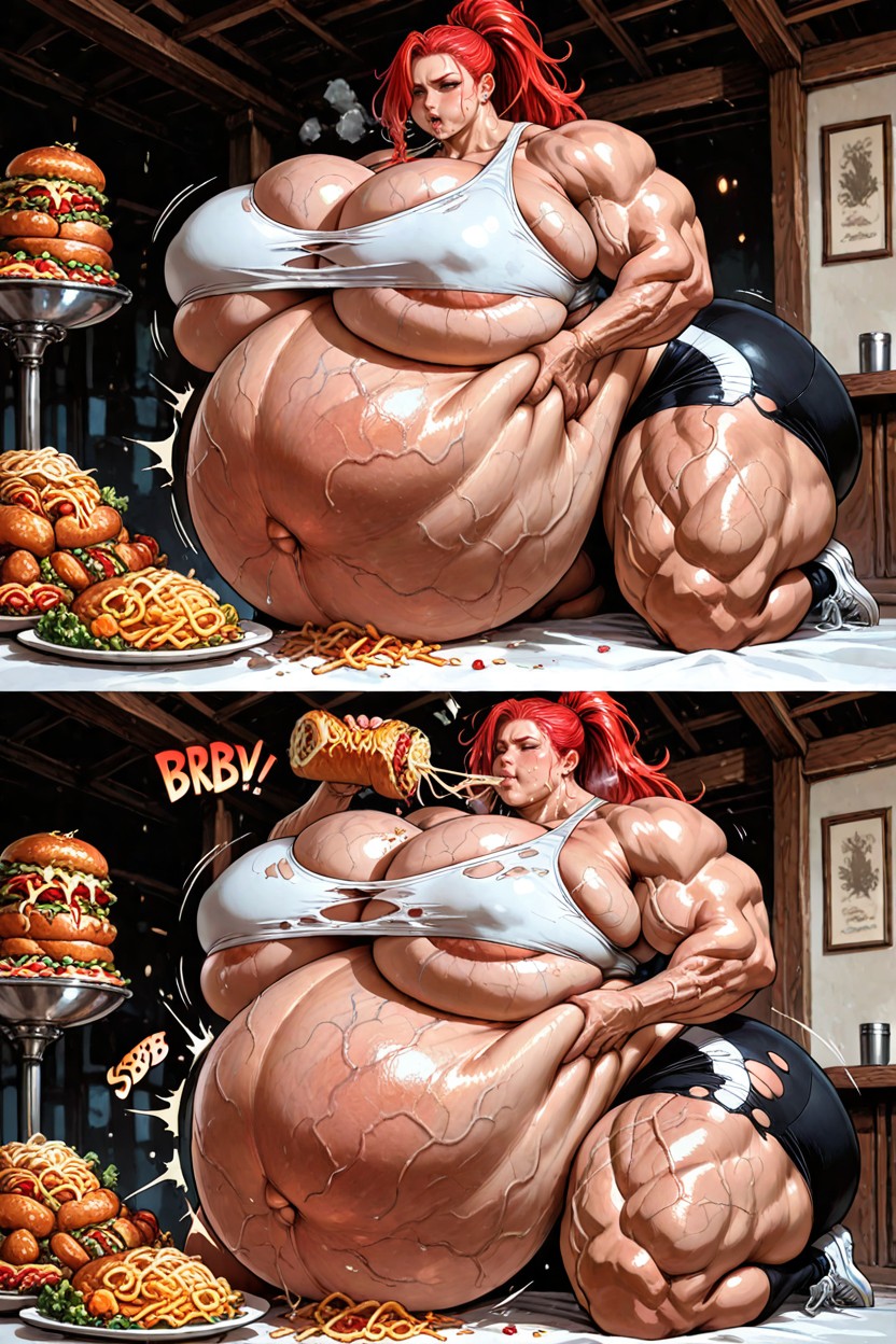 Muscle Expansion, Extreme Belly Expansion, Heavy Breasts Hentai IA