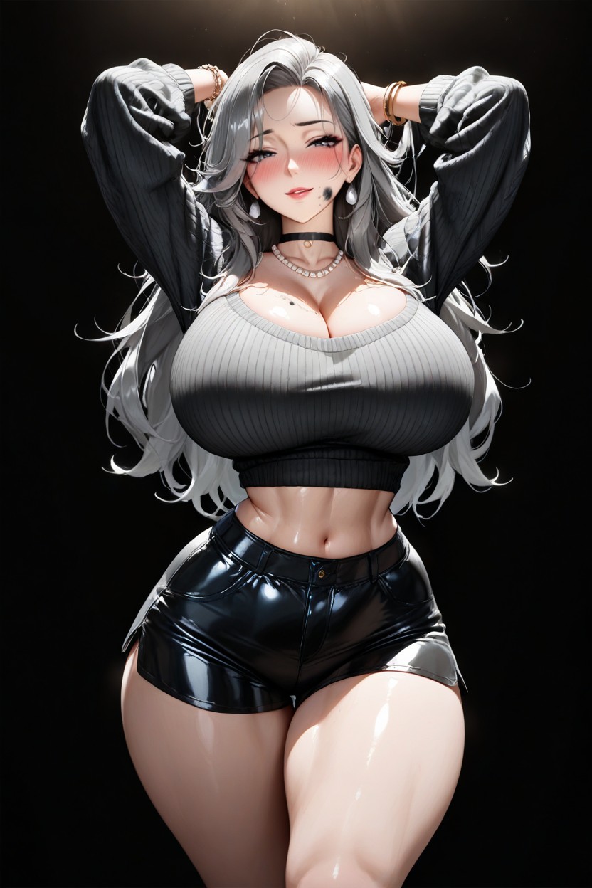 Soft Shadow, Perfect Huge Bubble Butt Ass, Giant Perky Rounded Breasts Hentai AI Porn