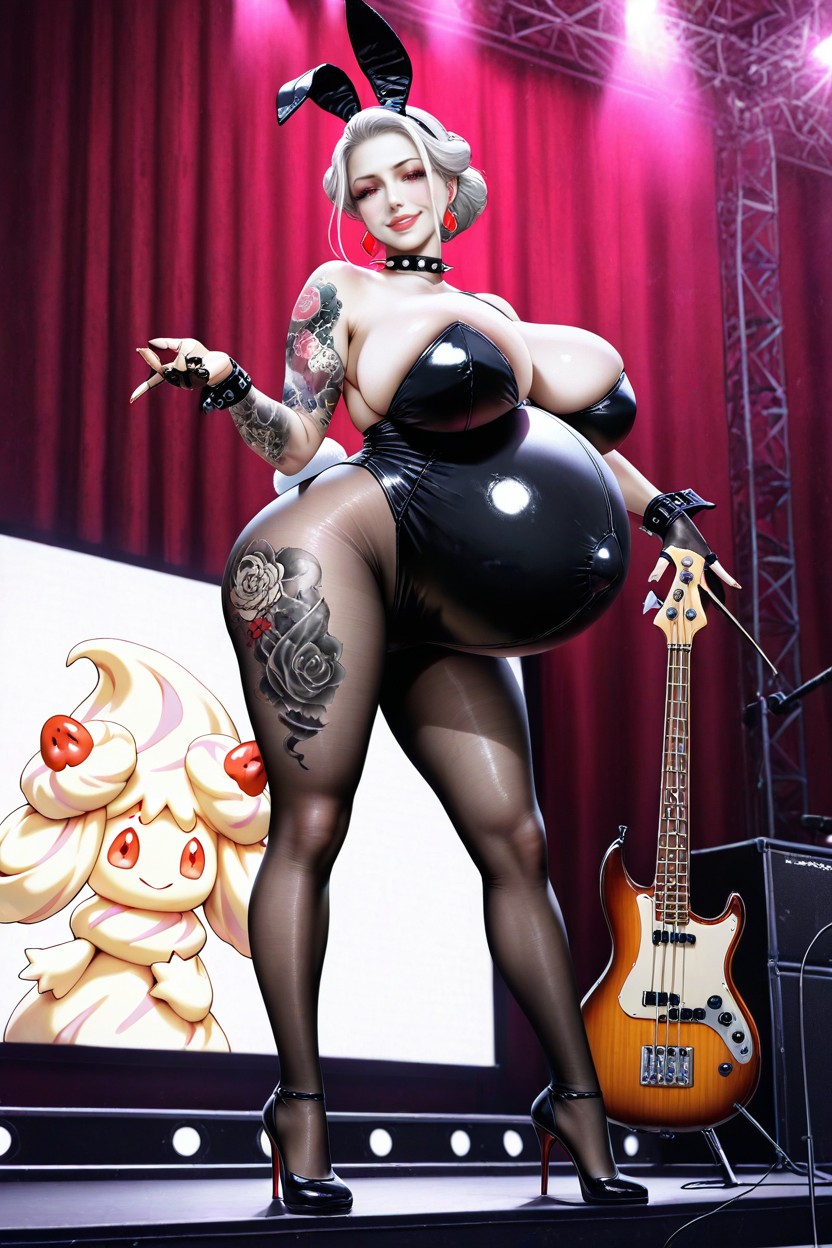 Puffy Bimbo Lips, Medium Ass, Rock Concert Porno IA Hentai