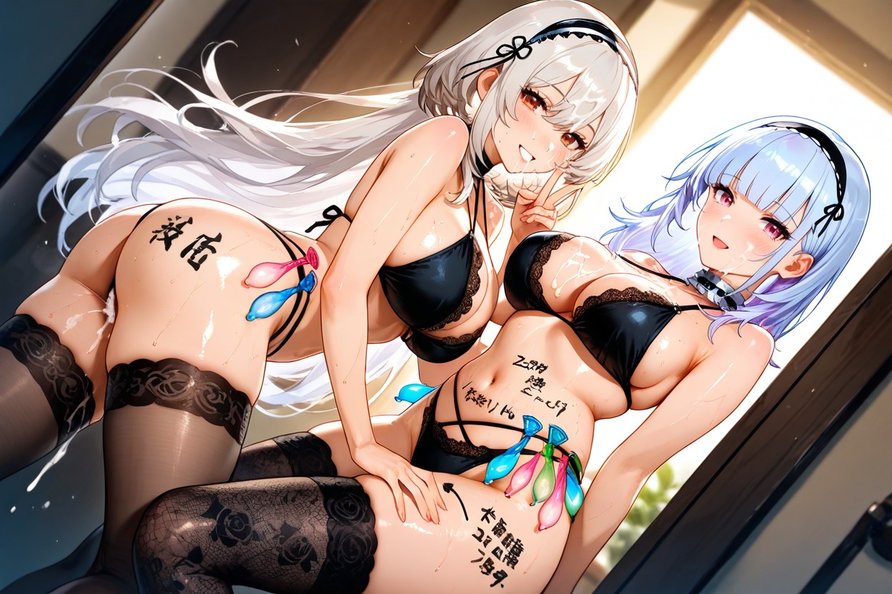 Shiny Skin, The Backlight In The Corridor Adds The Finishing Touch, Large_breasts Hentai IA