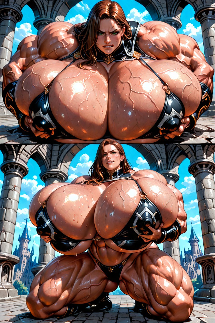 Armor Bikini, Huge Feast, Veiny Breasts Porno IA Hentai
