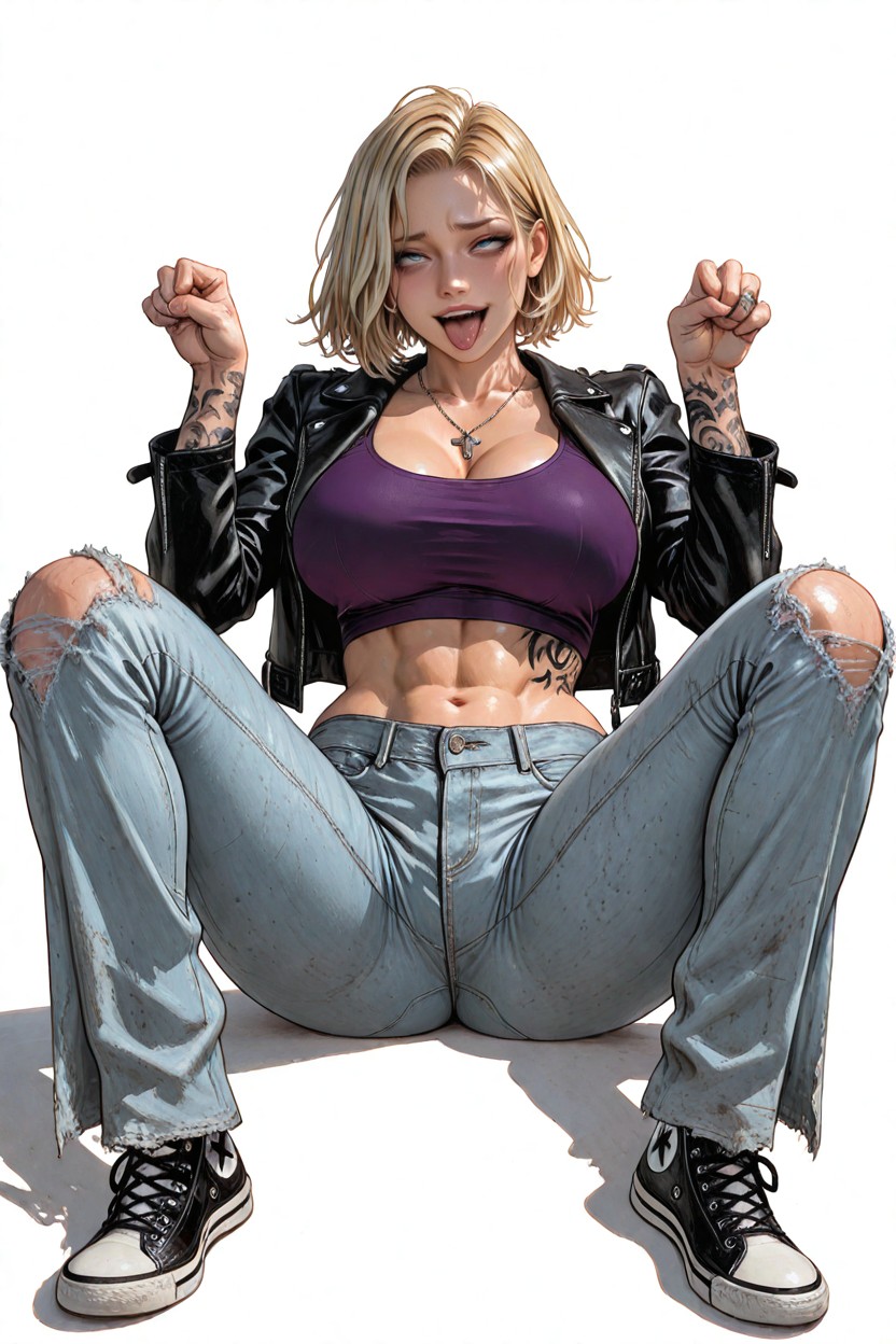 Clear Blue Eyes, Courte Longueur, Blonde Porno IA Hentai