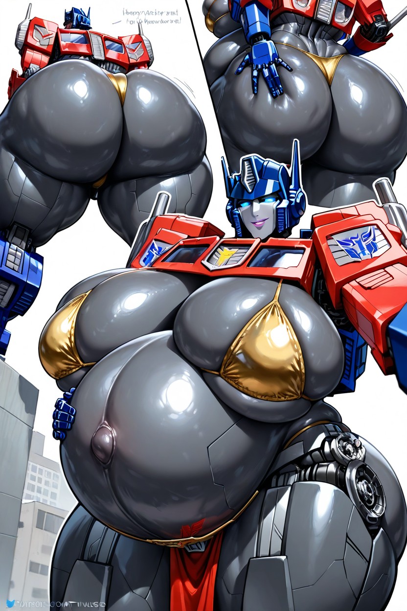 胴体より大きな尻, Optimus Prime From Transformers, Hand On Belly ヘンタイAIポルノ