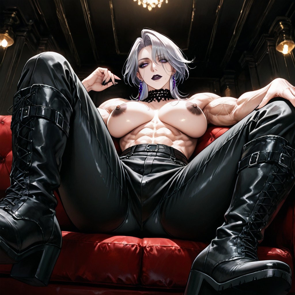 Muscle, Feet Focus, Looking Down At The Viewer ヘンタイAIポルノ