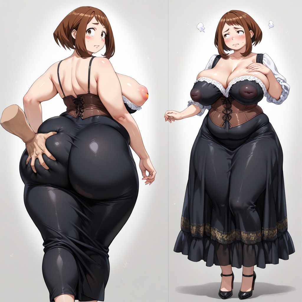 Looking At Away, Standing, Victorian Era Dress Porno IA Hentai