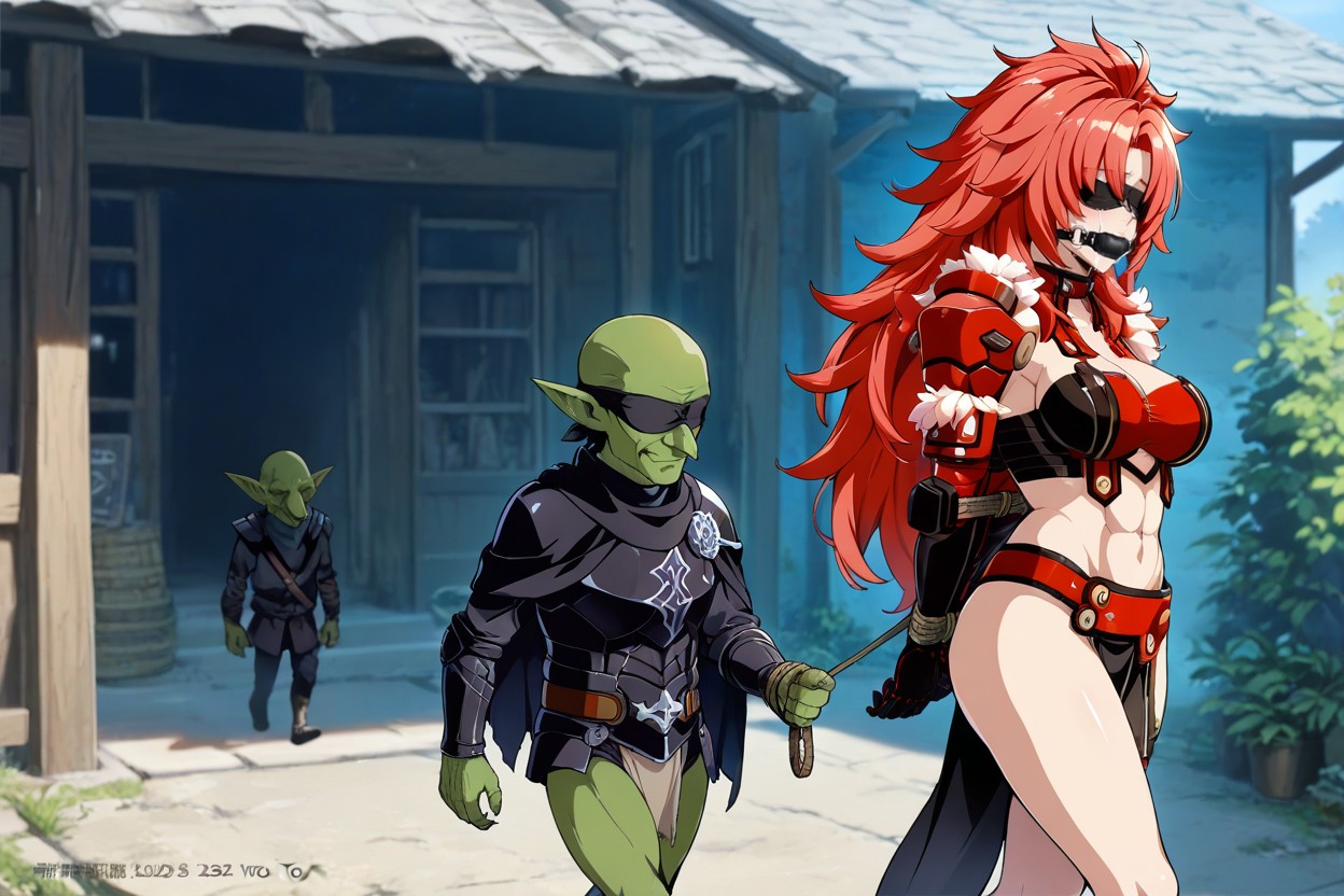 Female Gag, Sad, Female Taller Than Goblin Hentai AI Porn