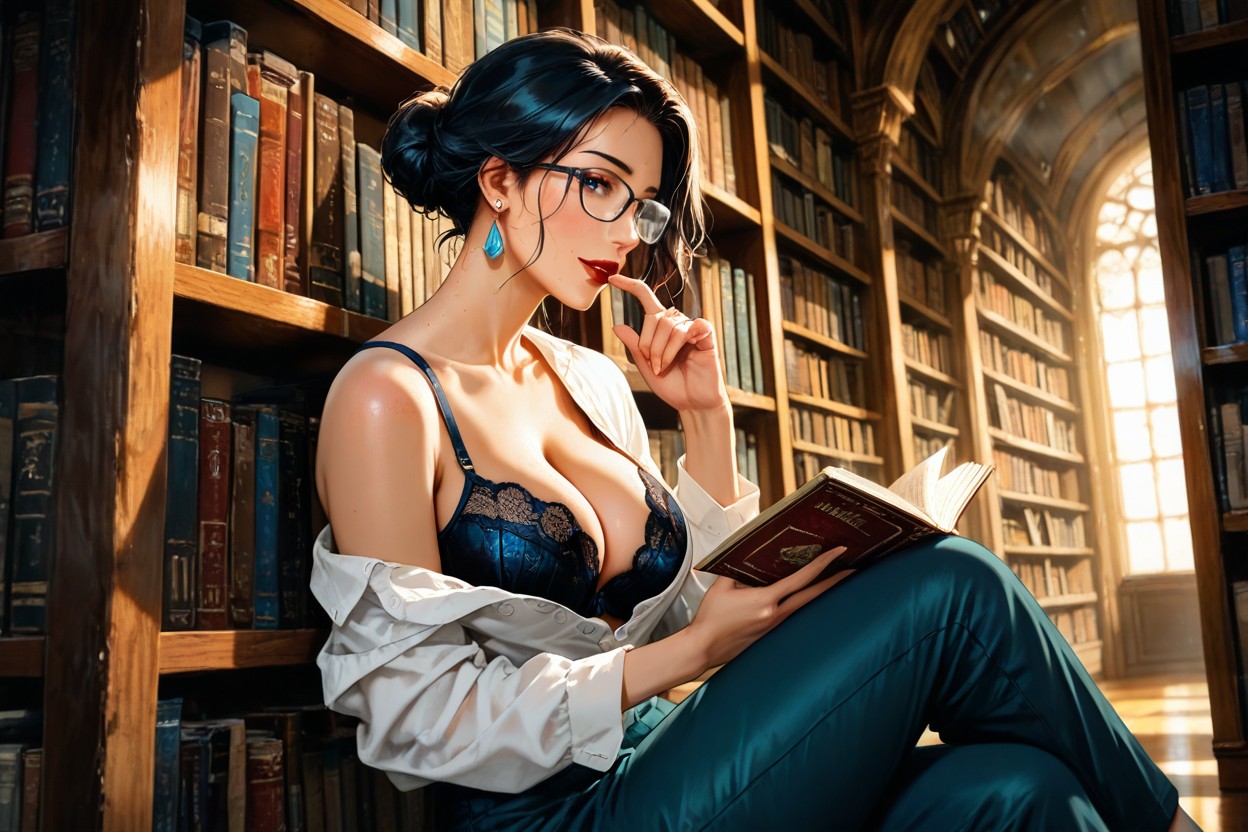 Gritty Neo-noir Portrait, Noir, Black Hair Hentai AI Porn