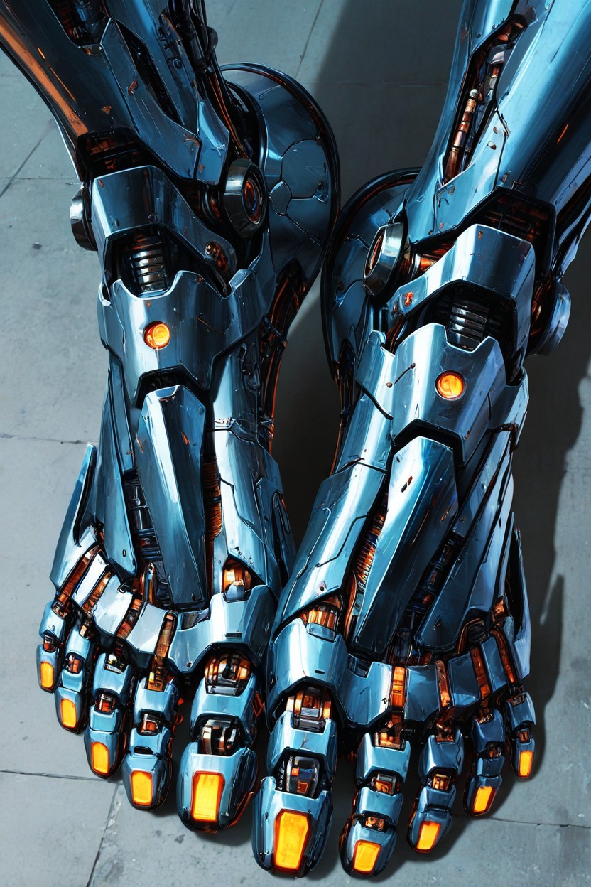 Hyper Focus On Feet, Android, Biomechanical Hentai AI Porn