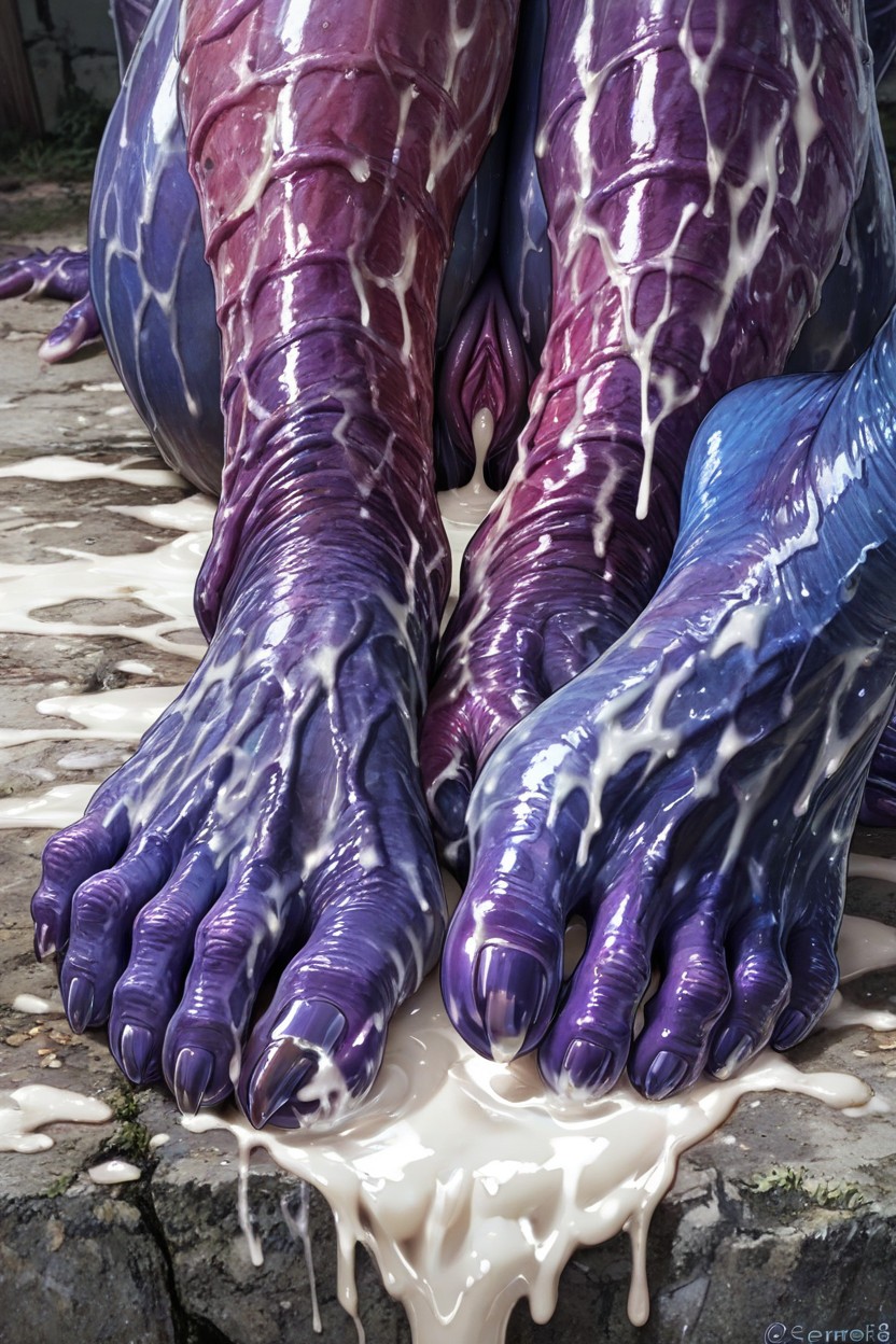 Monster, Visible Feet, Foot Shot Hentai AI Porn