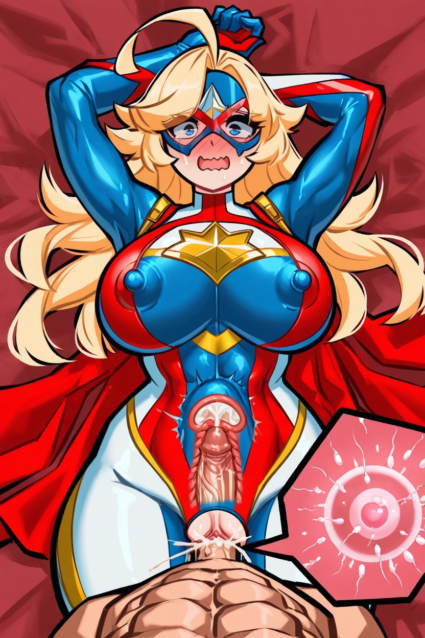 Thick Thighs, Overflowing Cum, Innie Pussy Hentai AI Porn