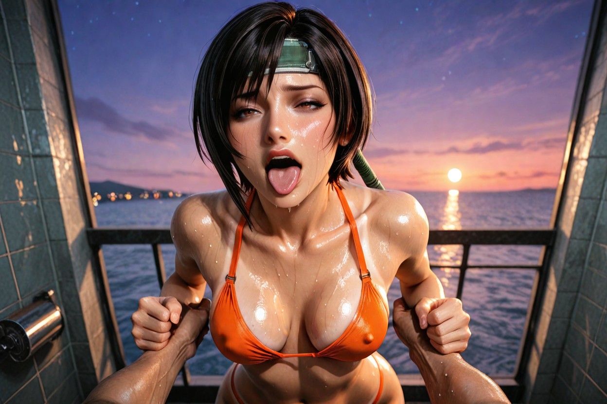 Wrists Being Held From Behind, Nipple Bulge, Massive Cock Hentai AI Porn