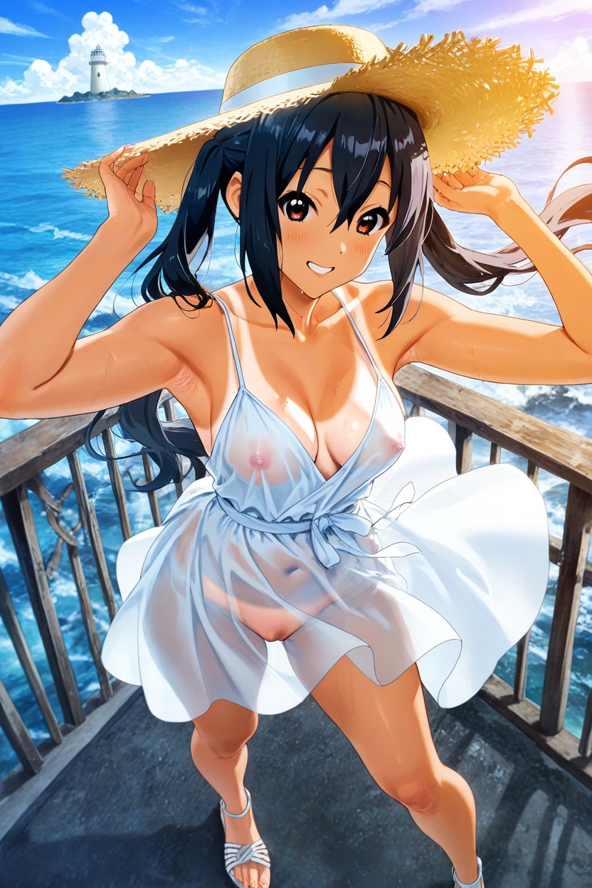 Small Breasts, Swimsuit Tan Lines, Solo Hentai AI Porn
