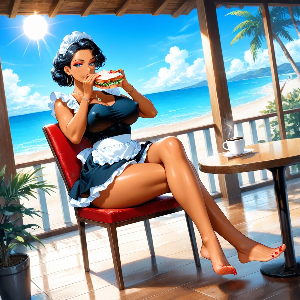 Erect Nipples, Tanned Skin, Corto Hentai IA