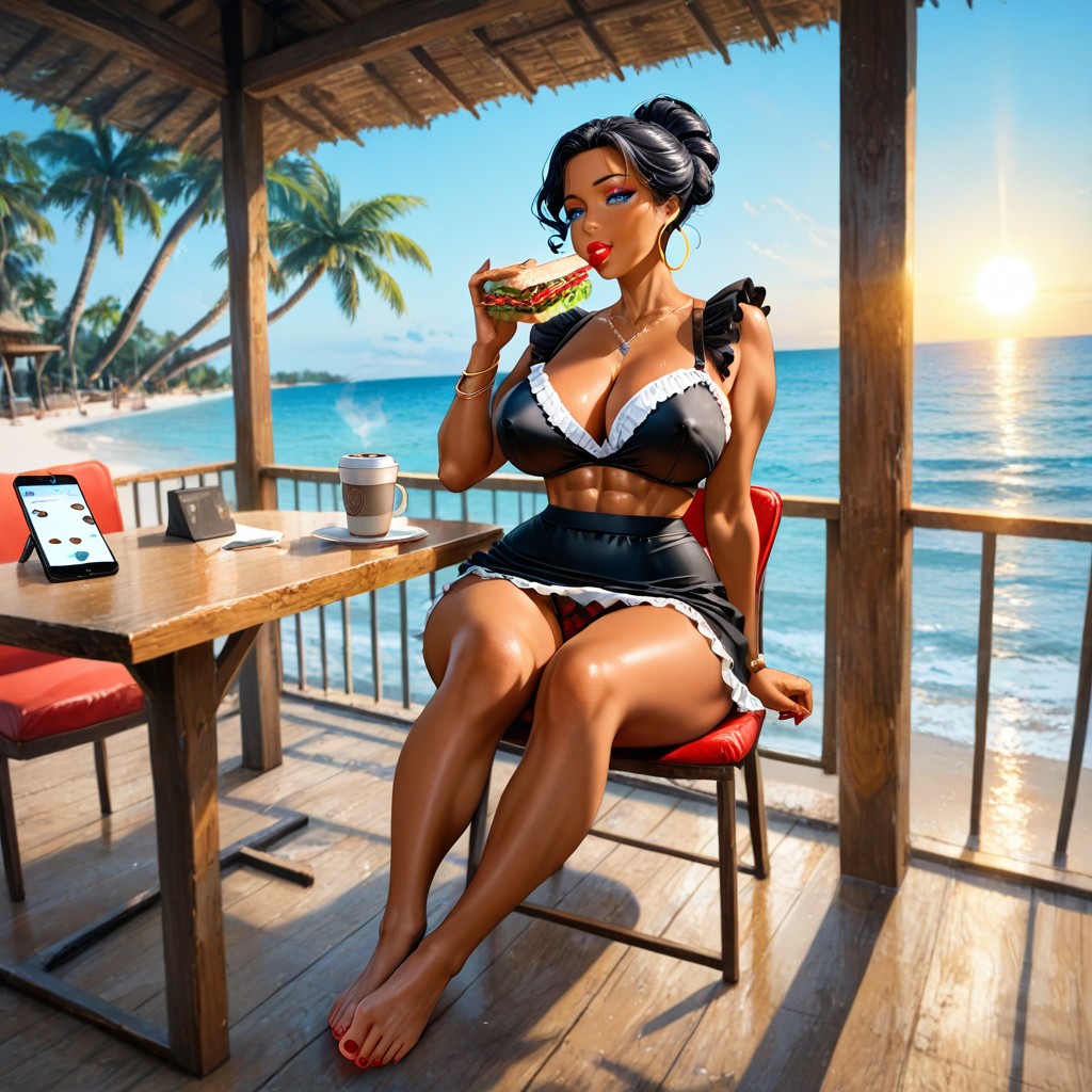 Sexy Perfect Feet, Wide Angle, Barefoot Hentai IA