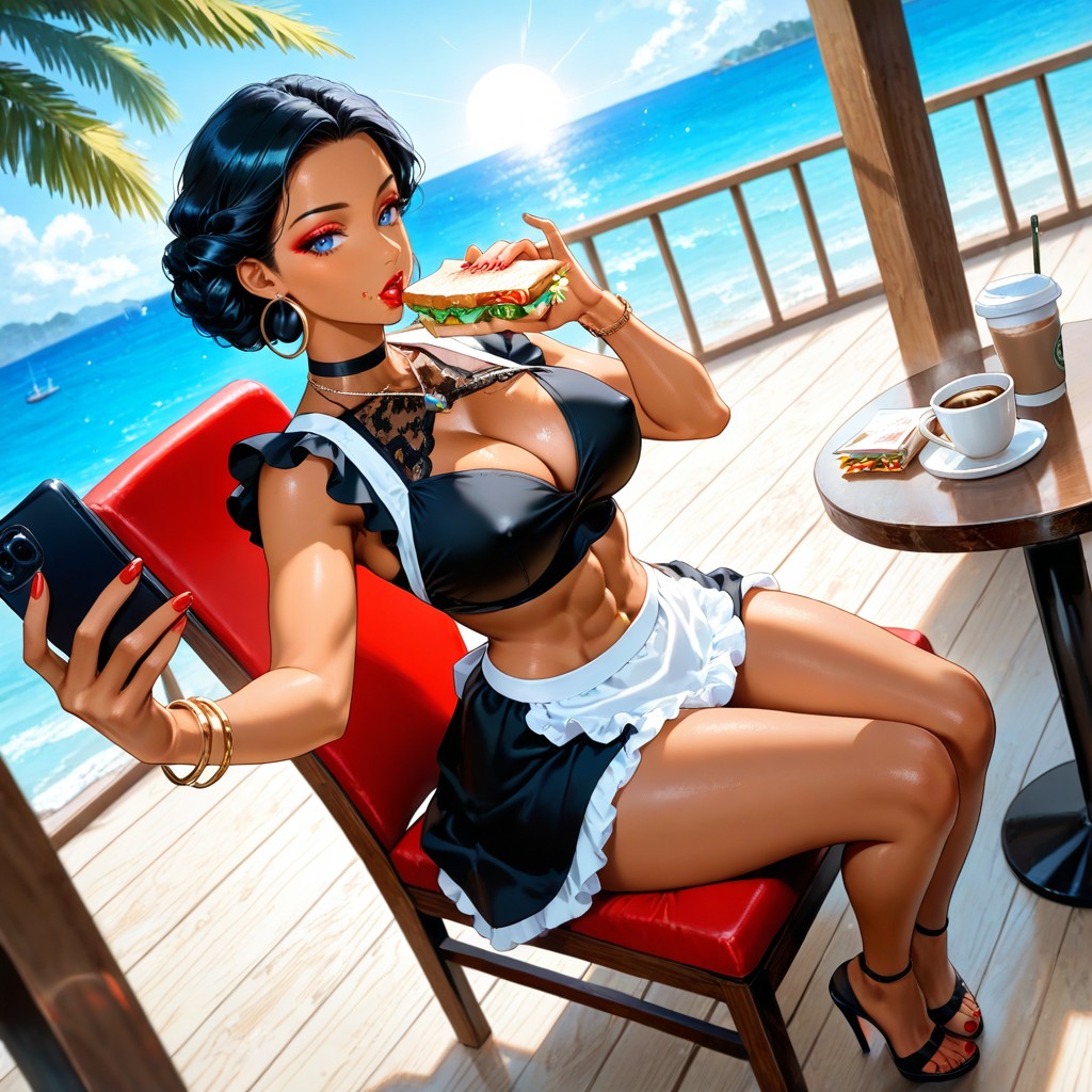 Blue Hour, Outdoors, Makeup Hentai AI Porn