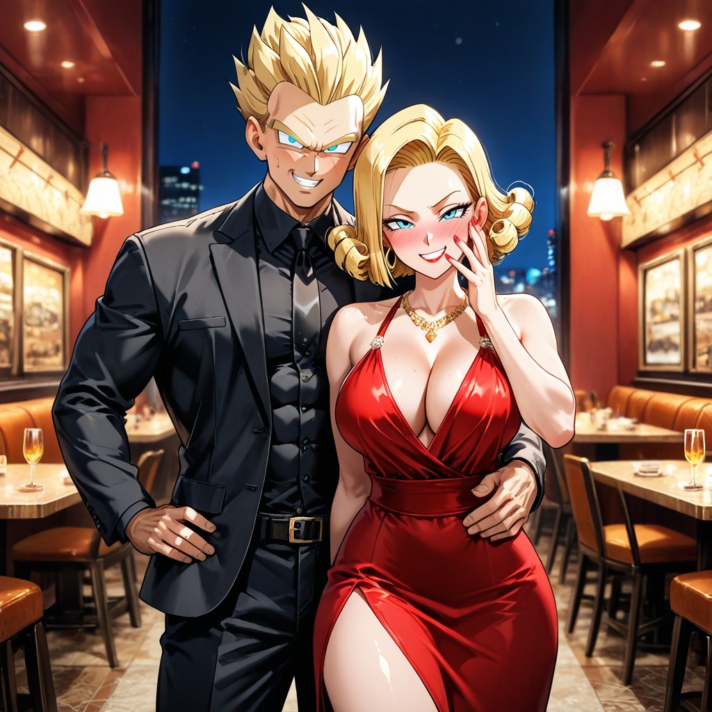 Tanned Skin, Arrogant Smile, Red Lipstick Hentai AI Porn