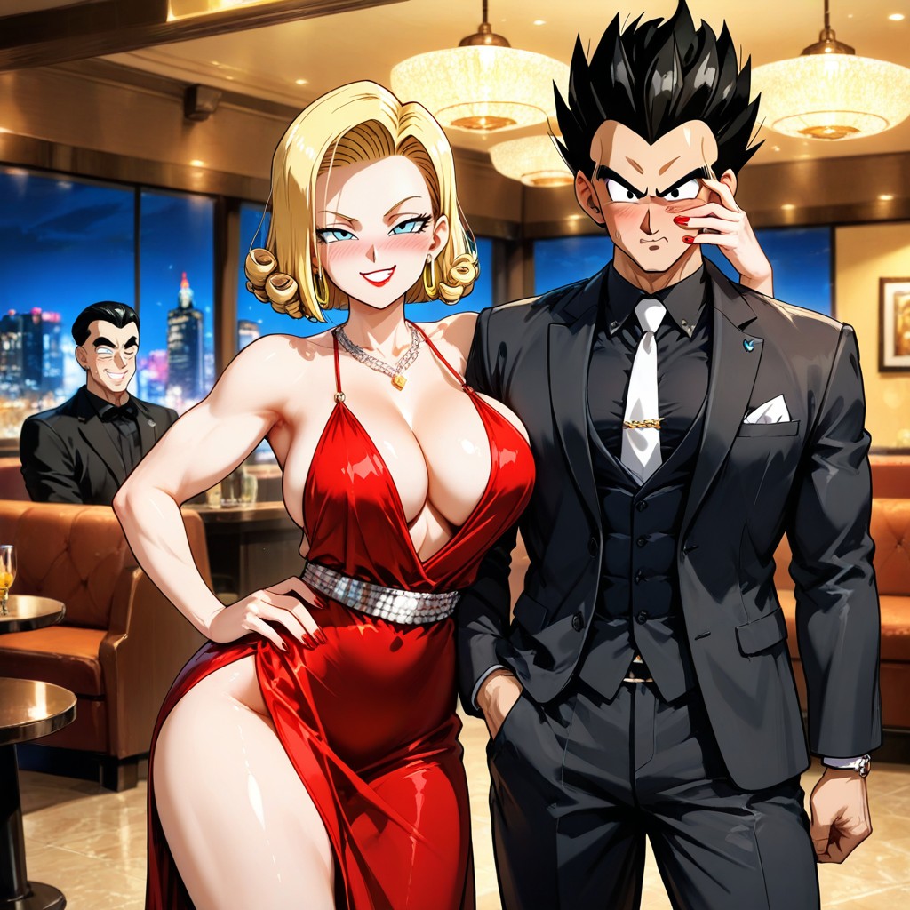 Red Nails, Marilyn, In A Precise Anime Style With Clean Lines Hentai IA