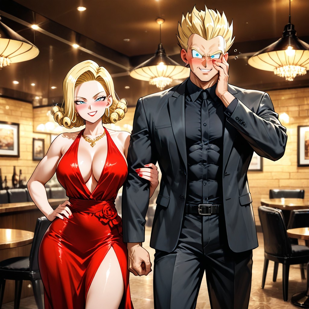 2 Personas, In A Precise Anime Style With Clean Lines, And Detailed Anatomy The Background And Luxurious Furniture Are Illuminated With Soft Hentai IA