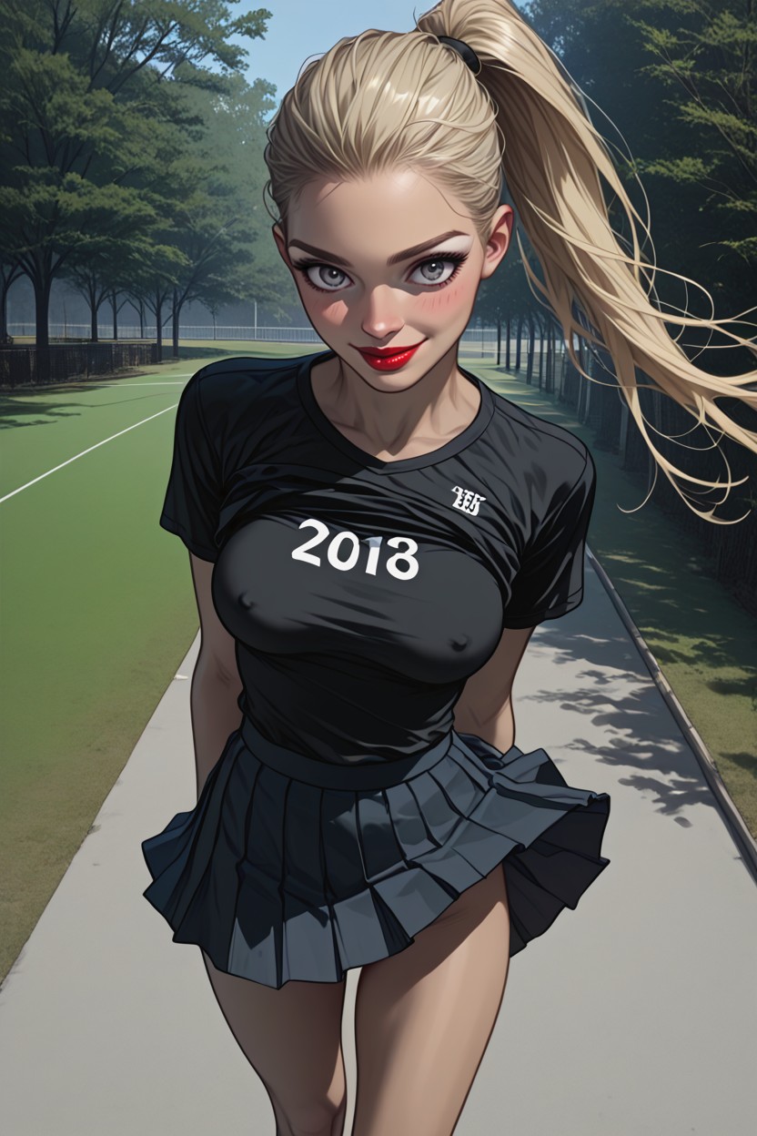 Sport Skirt, From Above View, Naked Hentai AI Porn