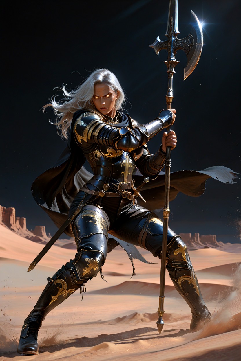 Cinematic Lighting, Warrior With Axe, Warrior With Spear Hentai IA