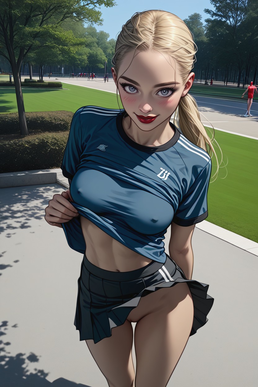 Outside, No Panties, Standing Hentai AI Porn