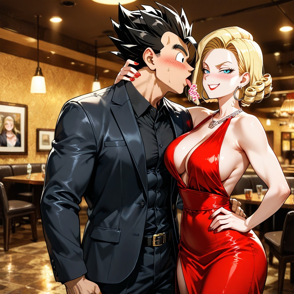 Permed Hair, Short Length, Evil Grin Hentai AI Porn