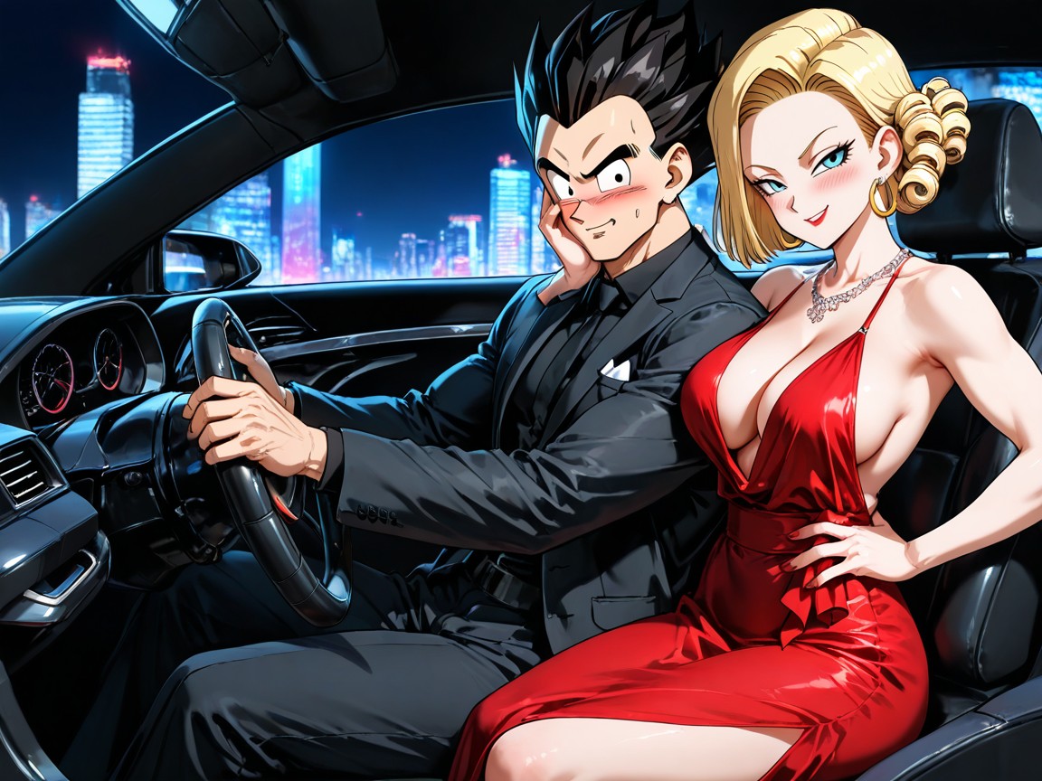 Permed Hair, Short Length, In A Precise Anime Style With Clean Lines Hentai AI Porn