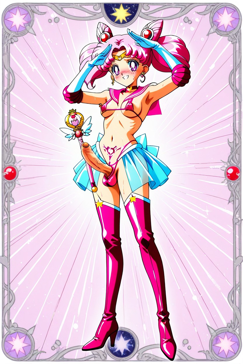 Full Body Viewing, Blushing, Armpit Sweating Hentai AI Porn
