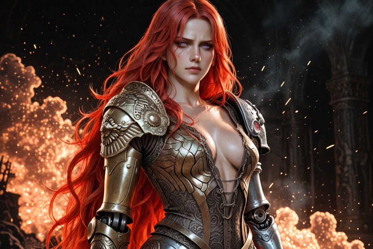 Cinematic Contrast Studio Lighting, Fit, Ginger Hentai AI Porn