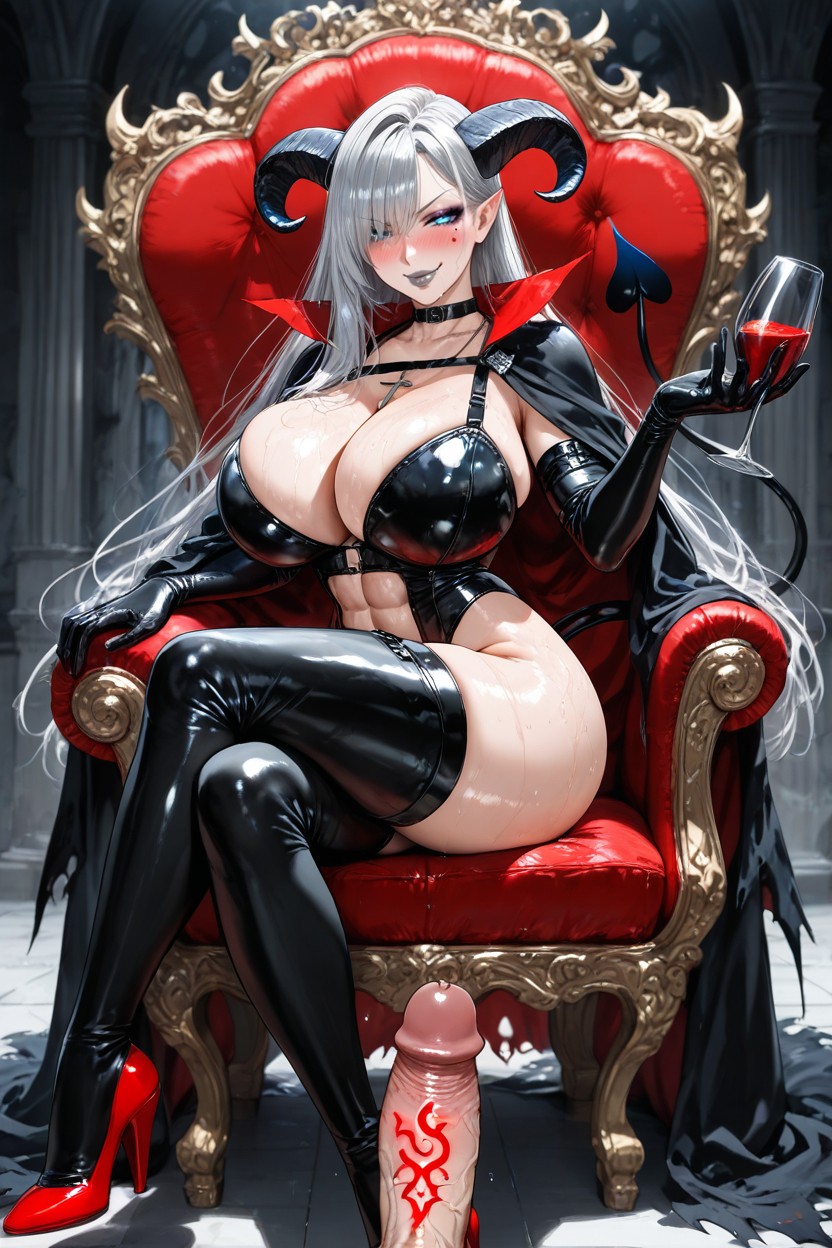 Long Length, Latex Gloves, Bimbo Hentai AI Porn