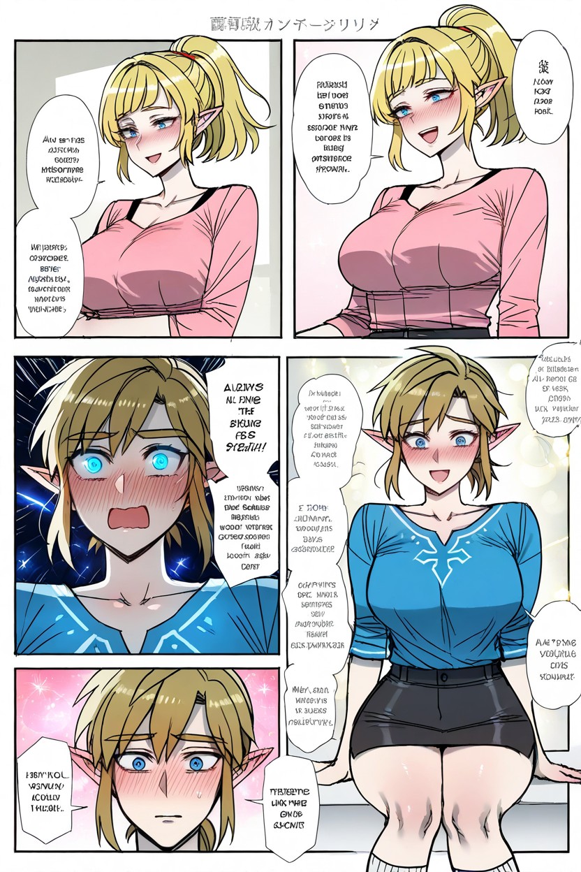 Glowing Particles, Surprised And Excited Expression Professional Anime Illustration, Very Short Hair Hentai AI Porn