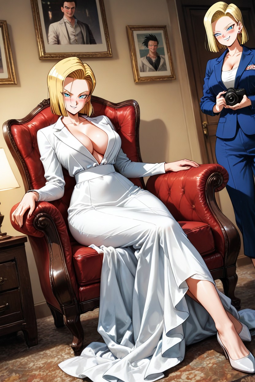 Mischievous (smiling While Blushing), Same Pose, 25+ Hentai AI Porn