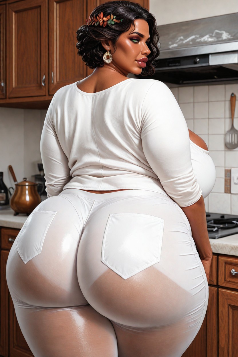 Obese With A Belly, Great Quality, Ssbbw Extremely Wide Hips Hentai AI Porn