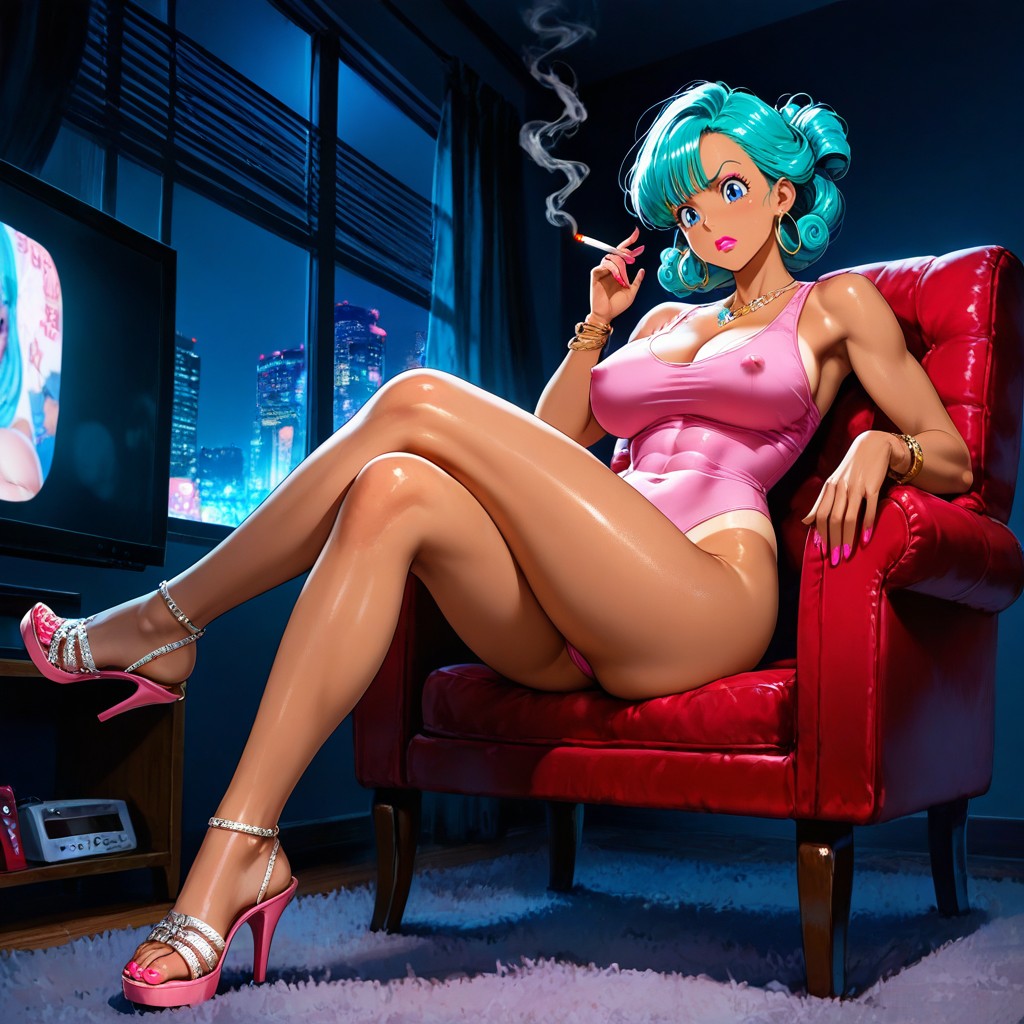 Fit, View Of The Television Screen, Sad Hentai AI Porn